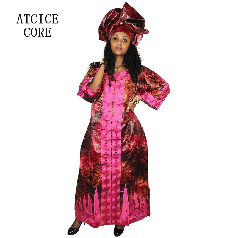 Африканские платья для женщин bazin Роскошное дизайнерское длинное платье с