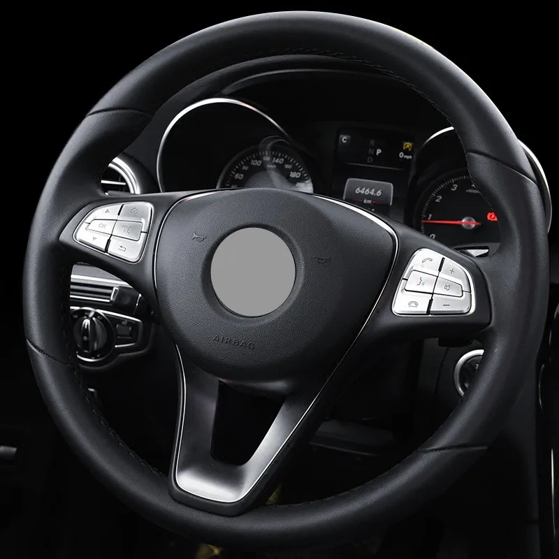 Хромированные кнопки на руль из АБС пластика чехол с блестками отделка для Mercedes