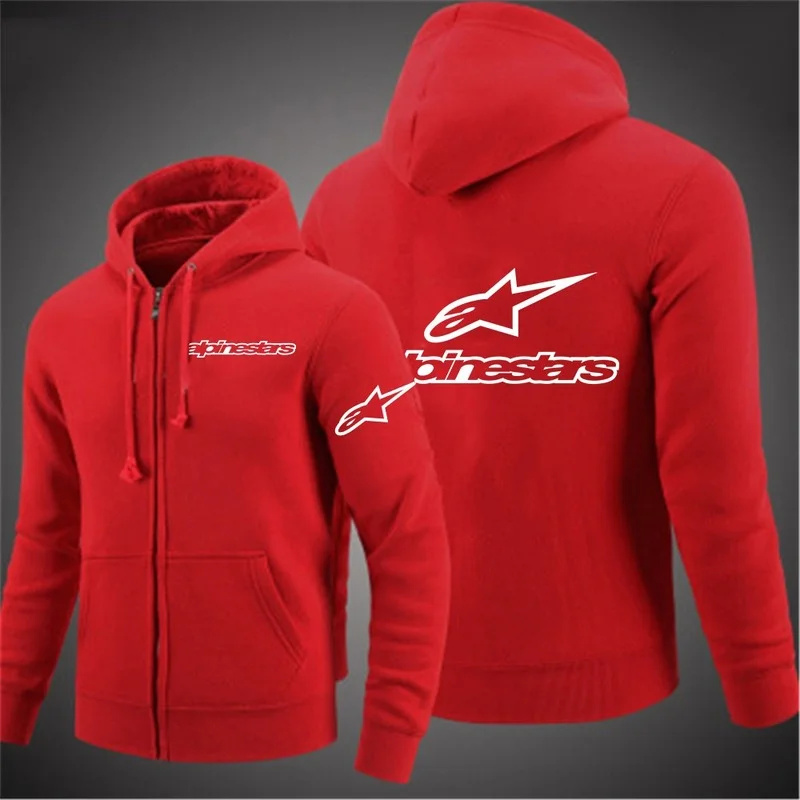 

2021NEW Alpinestars Hooides Men's Thick Clothes Winter Sweatshirts Men Hip Hop Streetwear Solid Fleece Hoody Man Clothing