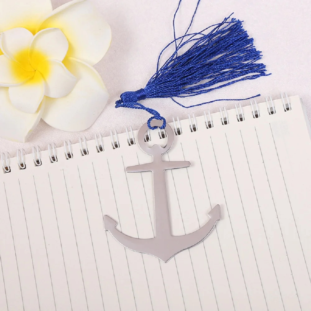 

Wedding giveaways for guest nautical themed anchor bookmark party favor gifts 50pcs/lot Party decoration business event souvenir