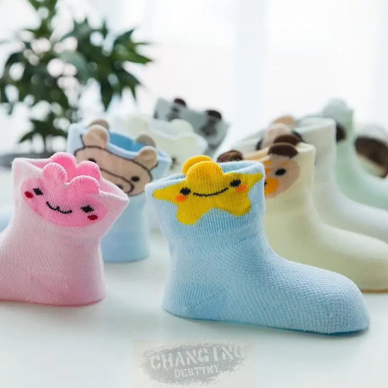 Детские милые Мультяшные носки для новорожденных мальчиков и девочек
