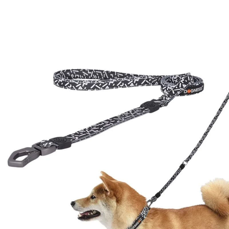 

Reflective Double Handle Dog Leash Heavy Duty Pet Dog Lead Mesh Padded 2 Handles Leashes Training Control for Small Large Dogs