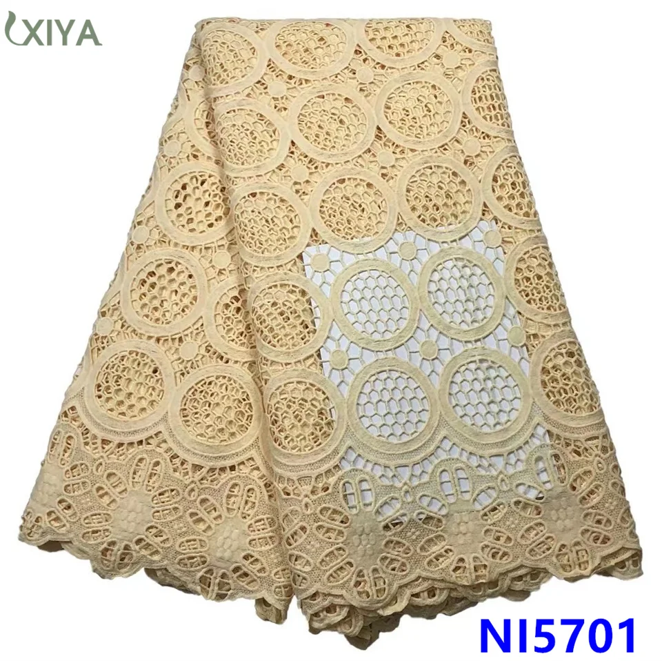 

New Milk Silk Lace Fabric Nigerian Mesh Lace Fabric High Quality African Milk Fiber Tissue Lace for Wedding Party NI5701