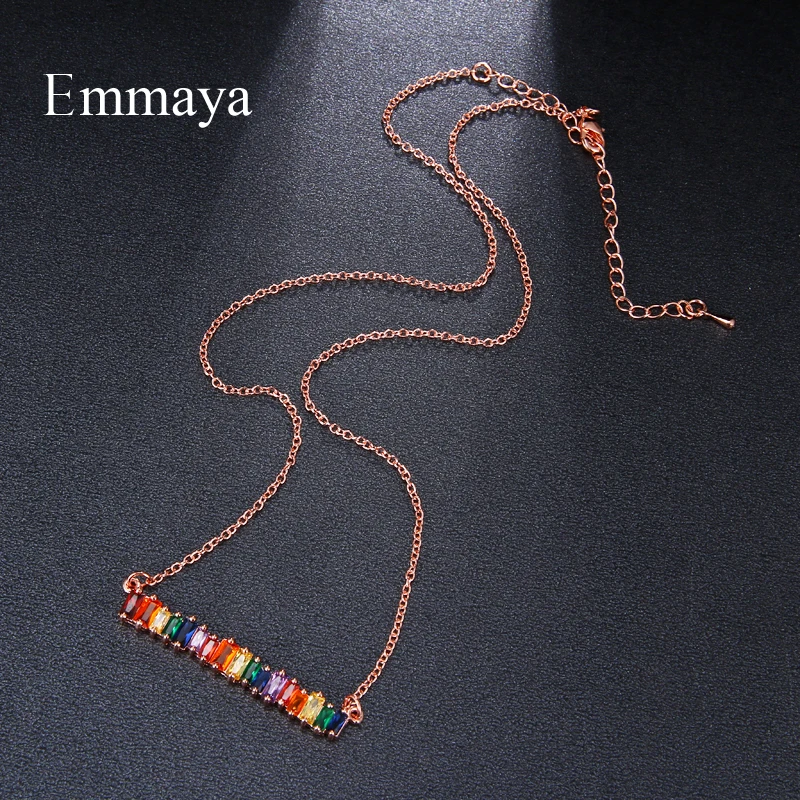 Очаровательное украшение Emmaya для женщин линейный внешний вид ожерелье радужного