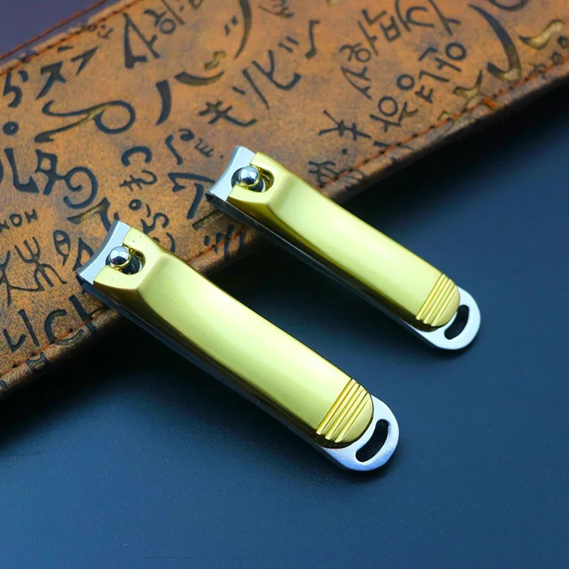 Золотые профессиональные ножницы для ногтей нержавеющая сталь триммер