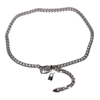 mymc metal chain belt lock pendant waist chain silver gold body dress mini fashion woman decorative dress accessories
