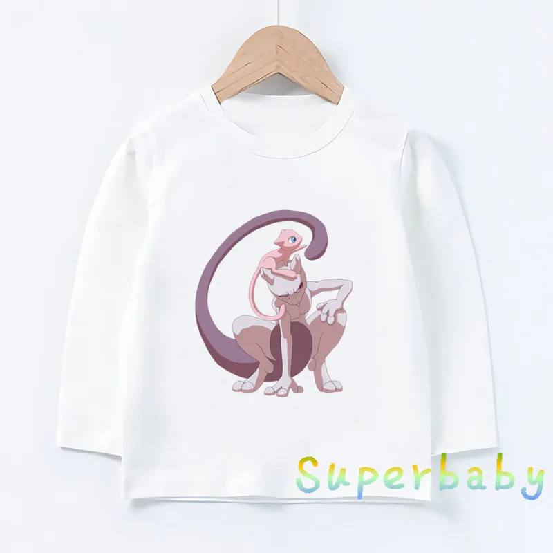 Mewtwo/футболка с принтом акварельных чернил для маленьких мальчиков футболка