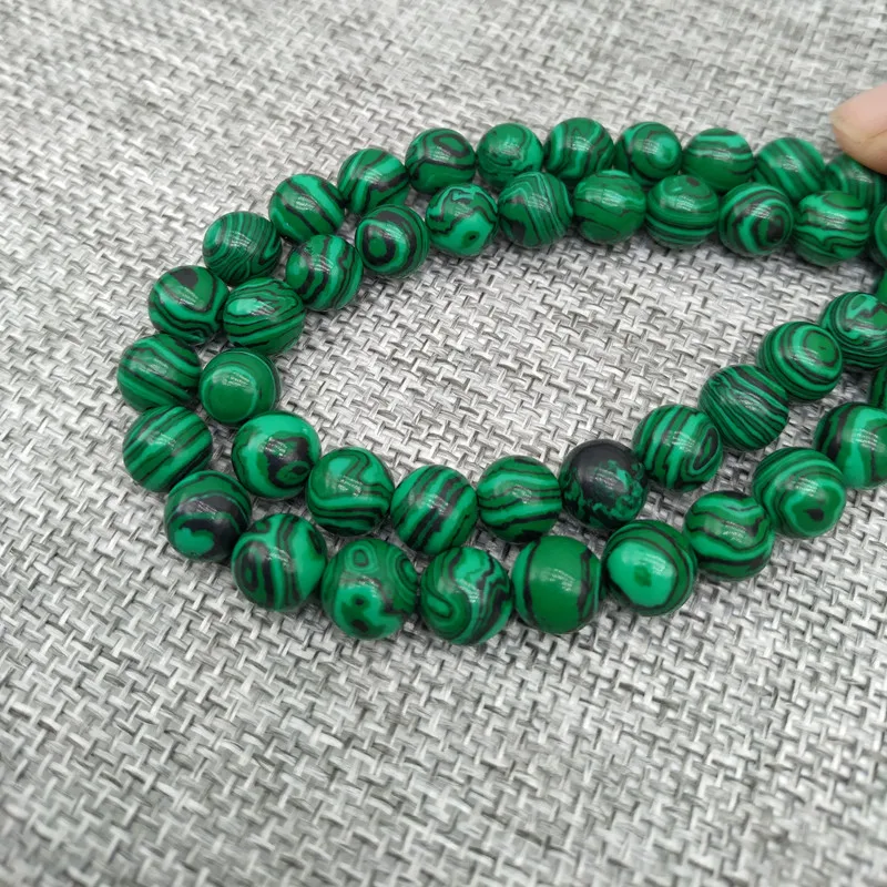 Wholesale Turquoises Sea Sediment Malachite Natural Stone Beads Loose Spacer for Jewelry Making 4 6 8 10 12mm DIY Bracelet | Украшения и