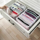 Ящик для хранения джинсов с отсеками, органайзер для носков, одежды, нижнего белья, ящик для хранения, ящик для шкафа, разделитель #