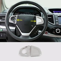 abs matte car steering wheel button frame cover trim car sticker car styling for honda crv cr v 2012 2016 accessories 2pcs
