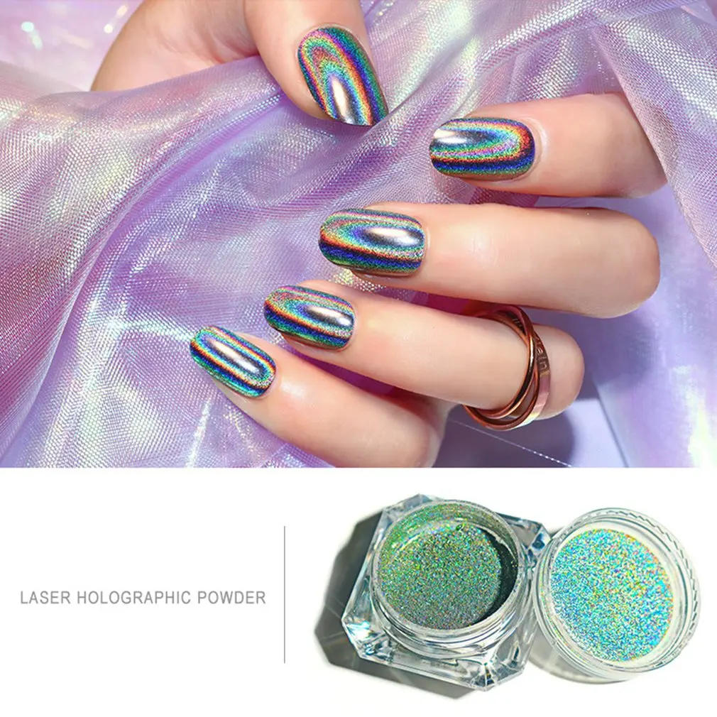 Зеркальная пудра хамелеон с гальваническим покрытием для ногтей цветная