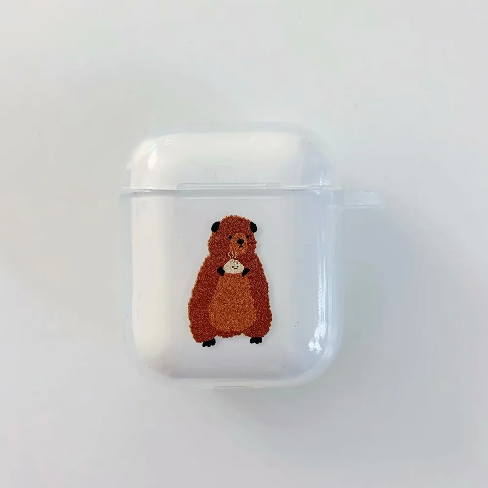 Для AirPods чехол с милым мультяшным медведем кроликом чехол для наушников s для Apple Airpods 2 ins стильный Забавный мягкий силиконовый защитный чехол