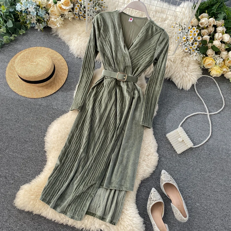 2020 Новая модная женская одежда зимнее платье |