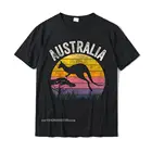 Рубашка на день Австралии, забавный Австралийский кенгуру, винтажный подарок, футболка, хлопковые топы, футболки для мужчин, повседневные топы, футболки, купоны на день рождения