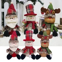 christmas decorations santa claus doll snow man elk ornaments gift toy christmas tree decorations for new year navidad kids gift
