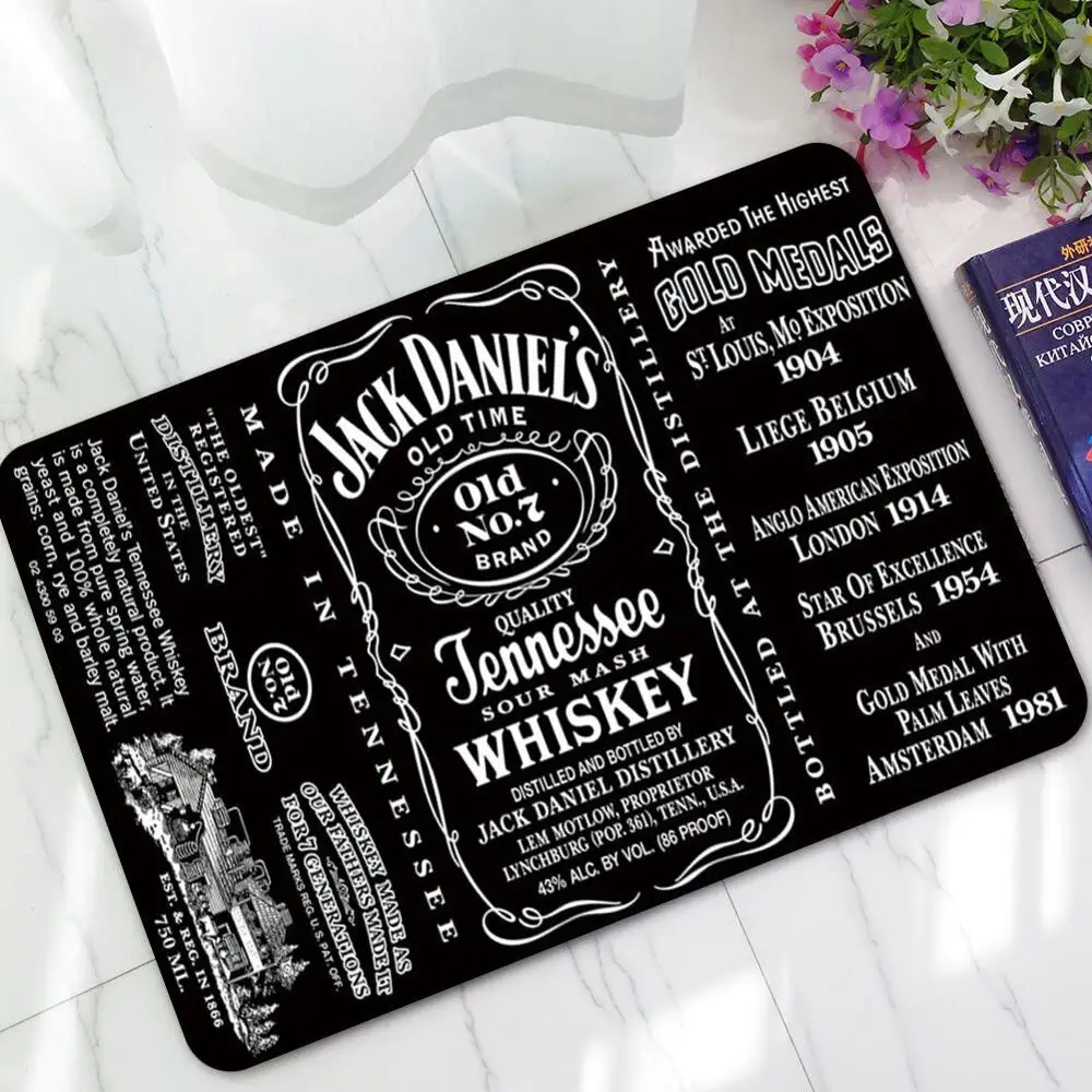 Абсорбирующий войлочный Противоскользящий коврик D с рисунком в виде слов