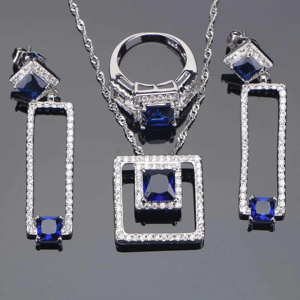 Женский ювелирный комплект из колье серёг и браслета серебра 925 пробы|Ювелирные