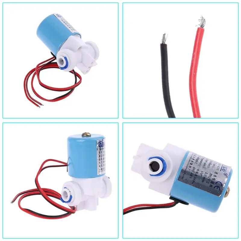 

G1/4\" Solenoid Valve Plastic Normally Closed 2 Way 12V DC 0-120PSI 0-0.8MPa Kit