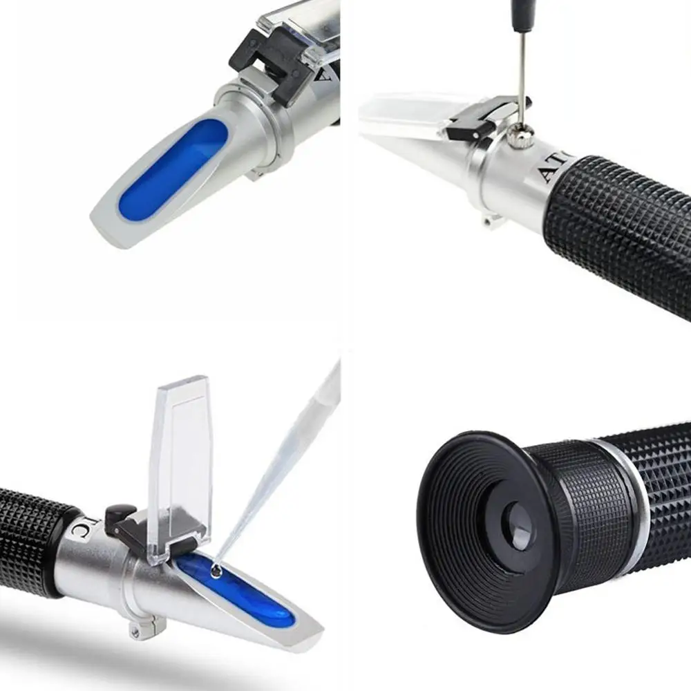 Hand-Held Refractometer Pet Honey Alcohol Concentration Brix Soup Salty Detector Seawater Salinity Meter | Канцтовары для офиса и