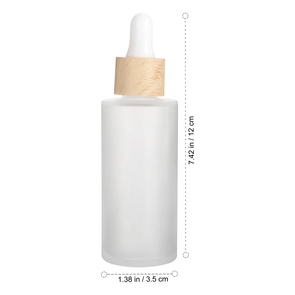 

4pcs 50ml Refillable Essential Oil Bottles Frosted Glass Dropper Bottles