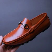 2021 shoes man 100 genuine leather man flat shoes casual loafers slip on flats shoes moccasins man driving shoes