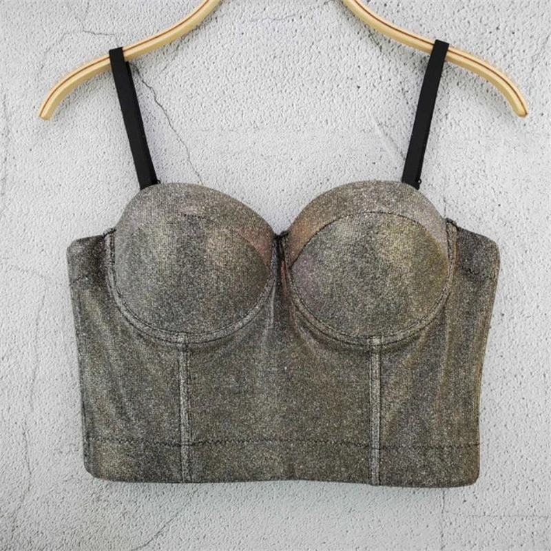 2021 Bling bling новый модный сетчатый бюстгальтер пуш ап Bralet для женщин корсет бюстье