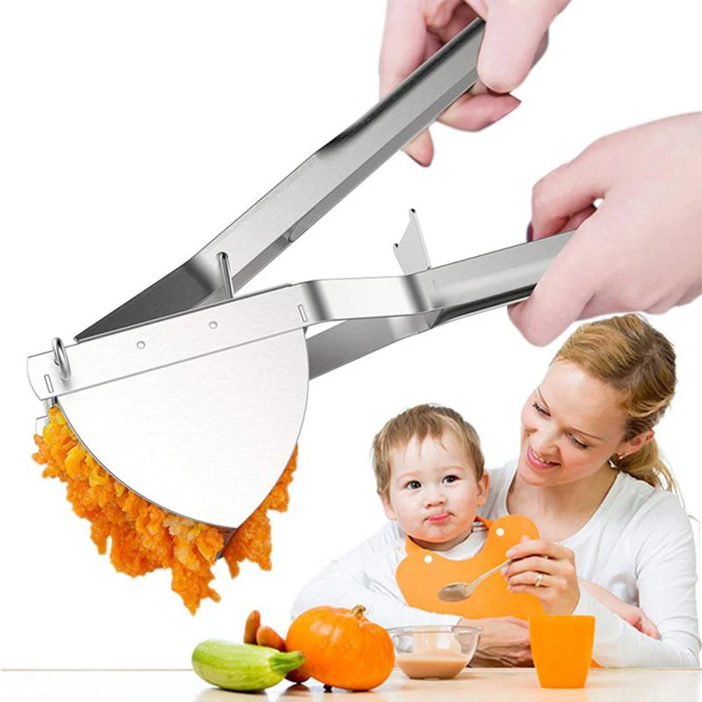

Potato Ricer Stainless Steel Potato Masher Heavy Duty Potato Ricer Masher For Baby Food Fruit Vegetable Juicer Kitchen Gadget