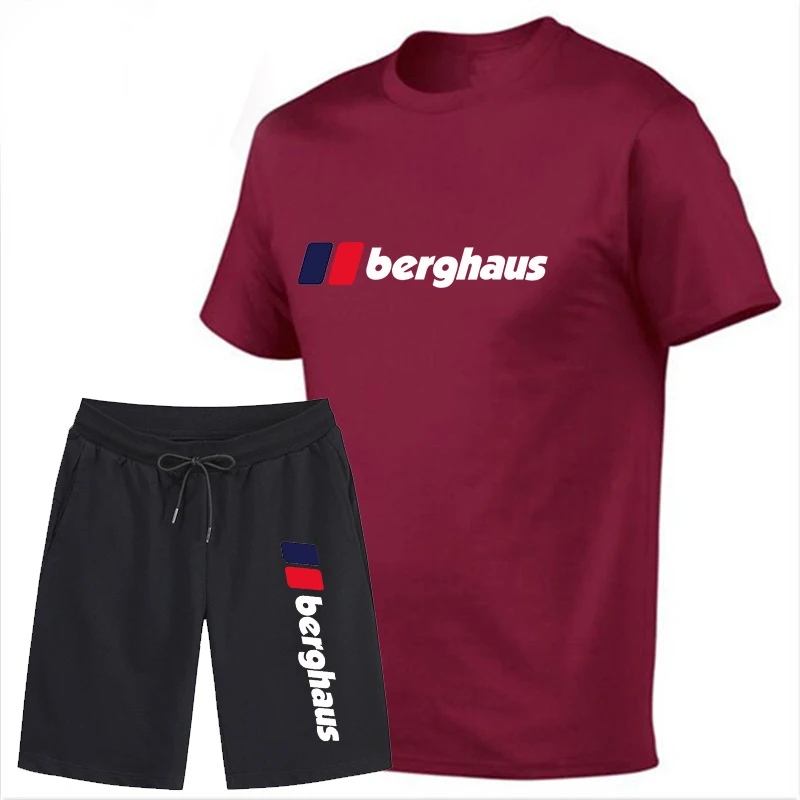 

2021 new sportswear pure cotton men's T-shirt + sports shorts suit summer high-quality cotton T-shirt sports running suit
