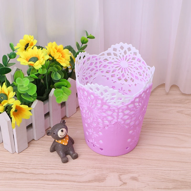 

Hollow Flower Brush Storage Pen Pencil Pot Holder Container Desk Organizer Gift
