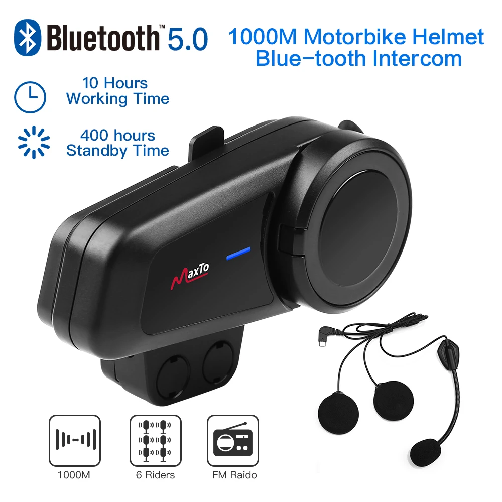 Bluetooth гарнитура MAXTO M2 для мотоциклетного шлема|Наушники шлемов| |