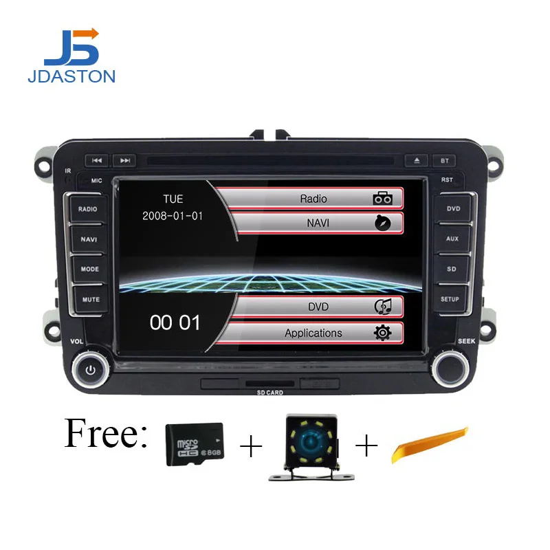JDASTON автомобильный dvd-плеер для Skoda Volkswagen VW Passat B6 Polo Golf Touran Sharan Jetta Caddy T5 Tiguan Bora 2 Din Автомобильный Радио gps