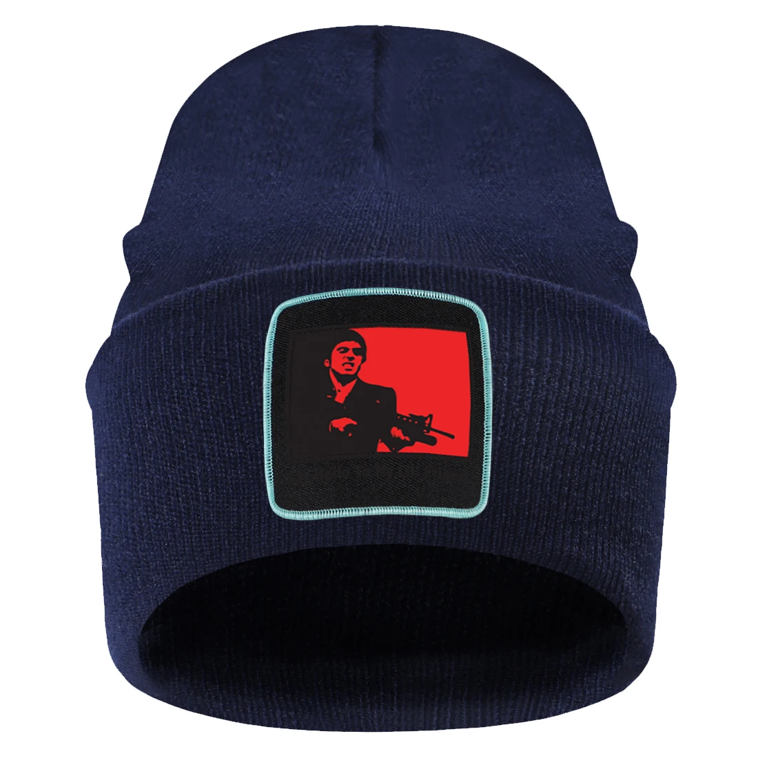 

Вязаные облегающие шапки с принтом Say Hello To My Lil-Friend, мягкие вязаные шапки унисекс, теплые осенне-зимние шапочки, облегающие шапки, складная мя...