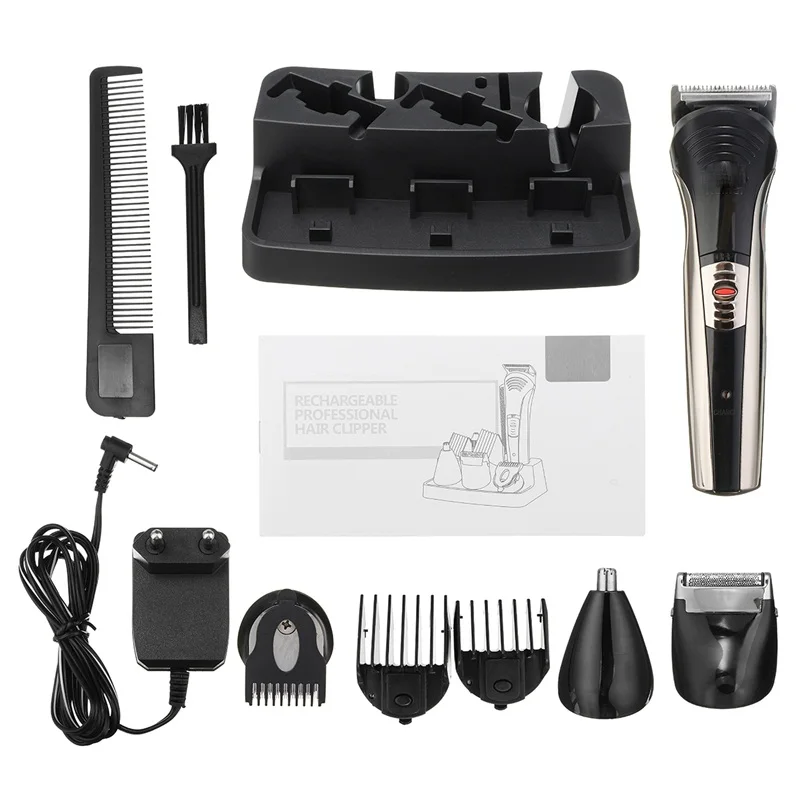 

Professional Multi function Electric Hair Clipper Set 7 In 1 Rechargeable Nose Beard Ear Hair Trimmer Remover Epilator Shaver
