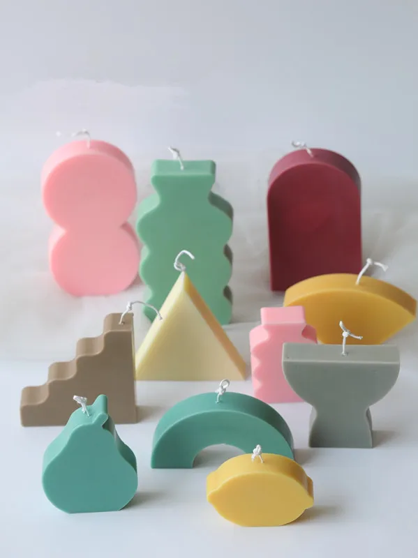 

New Geometry Shape Candle Mold DIY handmade Candle Making Silicone Mold Soap Mold Aromatherapy plaster Mold
