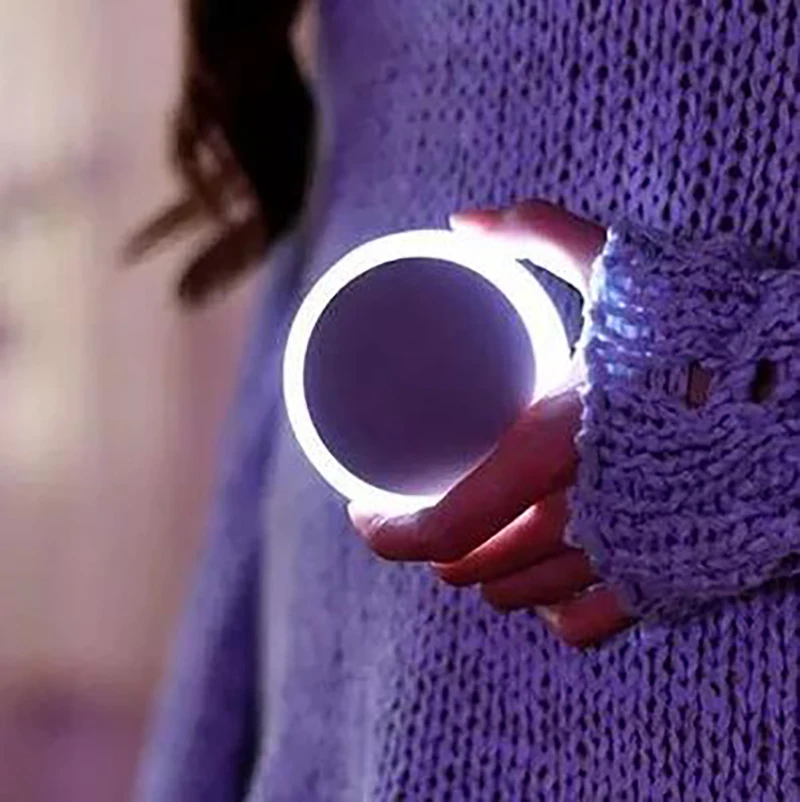 Portable Lighted Makeup Mirror with Wireless Charger for IOS and Android Phone,Vanity Mirrors with LED Lights