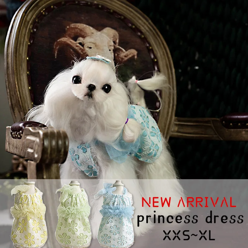 

Pet Clothes Dog Clothing Dress Summer Puppy Slip Floral Lace Skirt Yorkshire Pomeranian Teddy Corgi Bichon Shih Tzus Pet Product