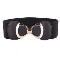 elastic waist belt luxury brand pu leather bow belts for women elastic waistband girdle female dress harajuku cummerbund corset