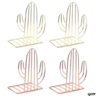 2 шт. пара, креативная металлическая подставка под книги кактуса, Настольная стойка-органайзер, стойка-держатель для хранения 14 августа