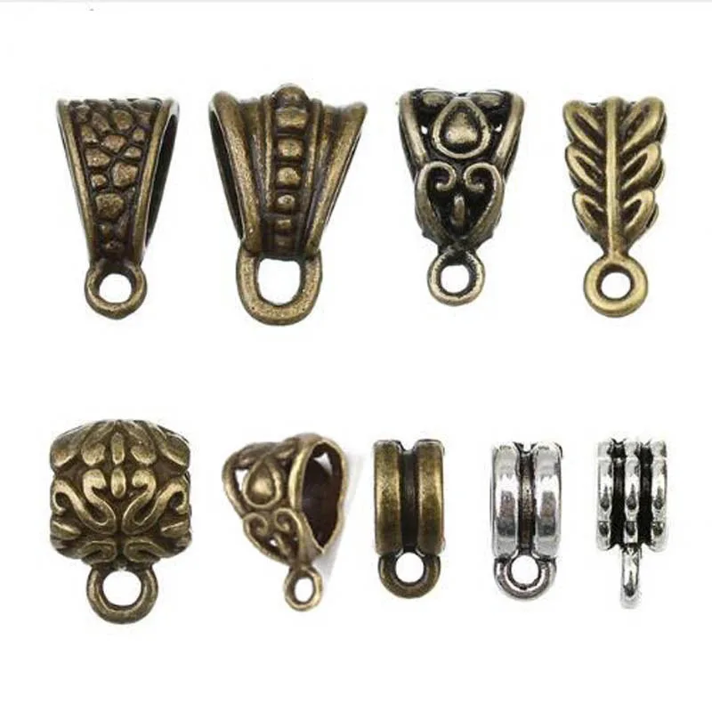 30 шт./лот античная бронза/серебро подвеска застежка ожерелье соединитель круглые
