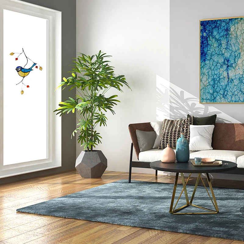 Наклейка Настенная с птицей Стекло окна Гостиная Спальня декоративные обои