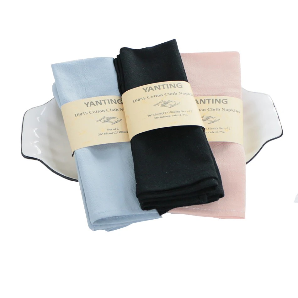 Набор из 2 салфеток 100% хлопчатобумажной ткани для обеденного стола мягкие