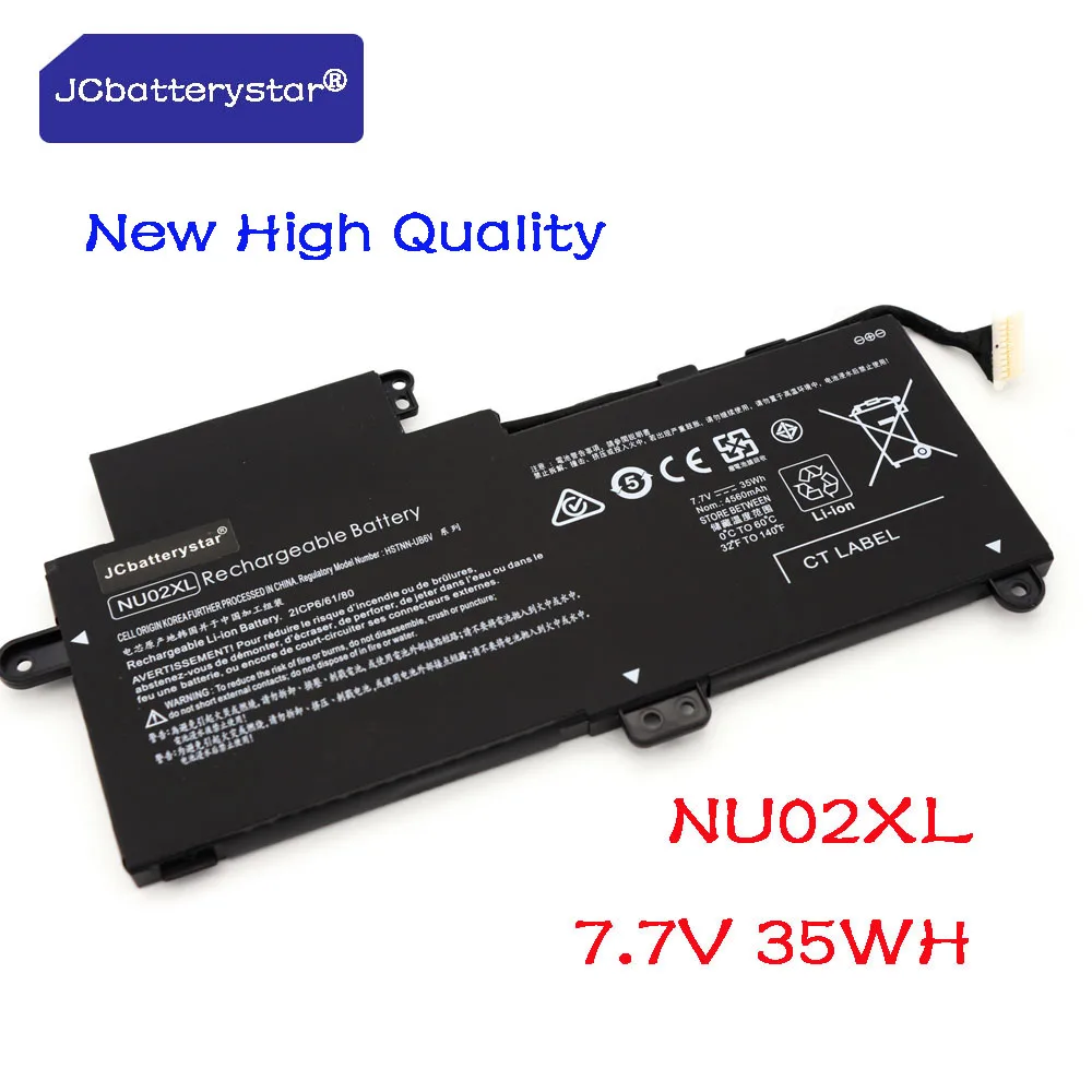 

JCbatterystar New Original 35Wh NU02XL Battery for HSTNN-UB6U TPN-W117 843535-541 844200-850 Series