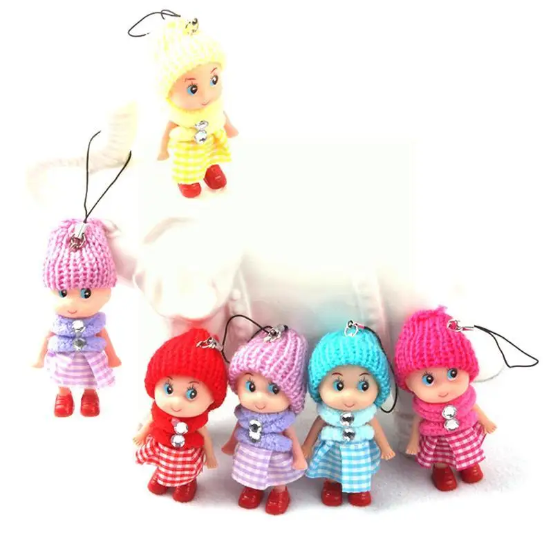 

Random Color 8CM Plaid Clown Confused Doll Mobile Phone Small Giveaway Jewelry Gift Wholesale Wholesale Pendant Doll W8X8