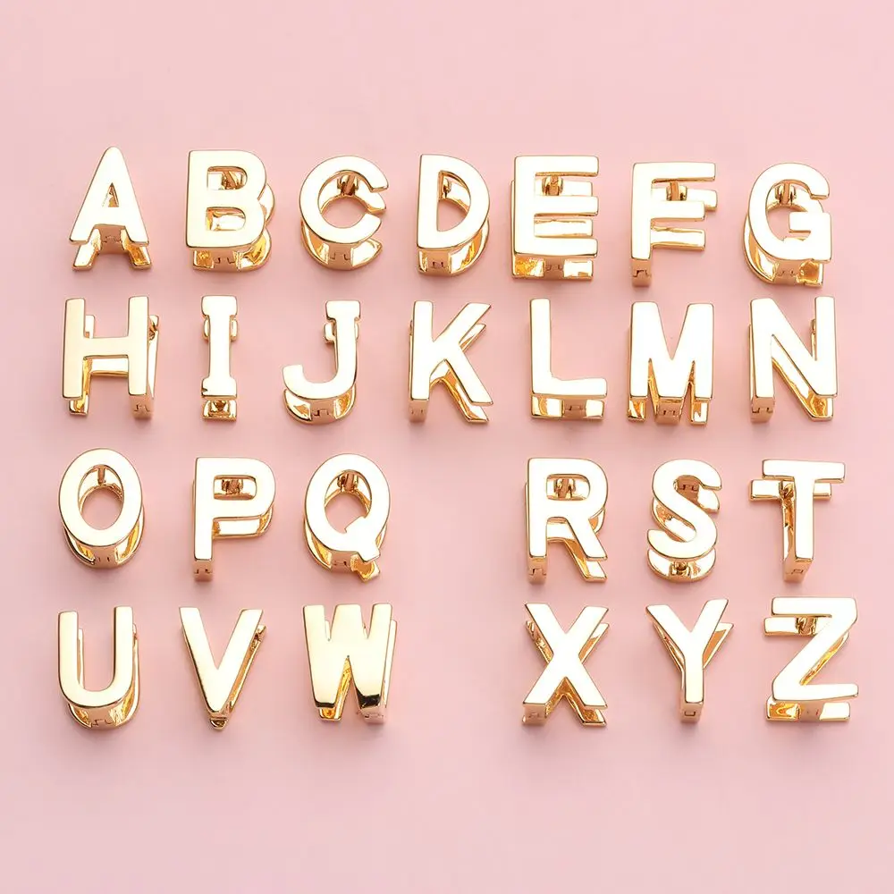 

1 Pair DIY Piercing Jewelry Copper Double-sided Letter Stud Earrings A-Z Letter Alphabet Earrings Fashion Jewelry