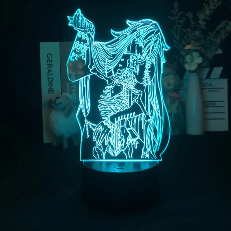 

Kids Room 3D Night Light LED Anime Nightlight Acrylic Black Butler Undertaker Table Lamp Smart Phone Control Birthday Gift