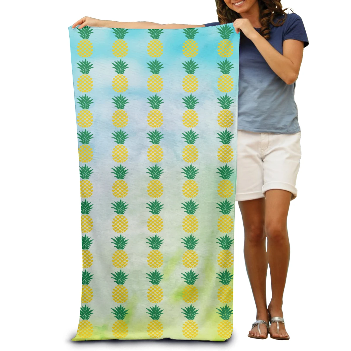 Мягкое банное полотенце с ананасом модная одежда для пляжа спа мытья купальный
