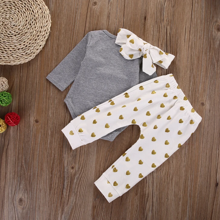 Комбинезон с длинным рукавом для новорожденных девочек комплект из 3 предметов