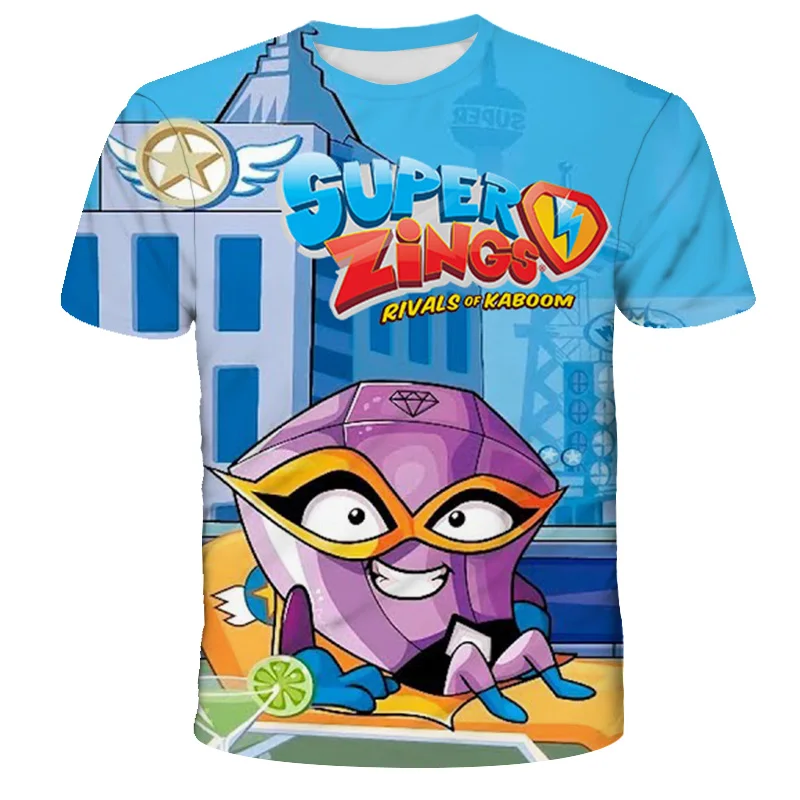 

Superzings Tees 3D Summer Short Sleeve O-neck Tshirt For Baby Boys Kids Casual Cartoon Tops Girls T-shirt New Fashion T Shirt