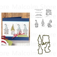 gnome for the holidays metal cutting dies and stamps for card scrapbook diary decoration embossing template handmade 2021 new