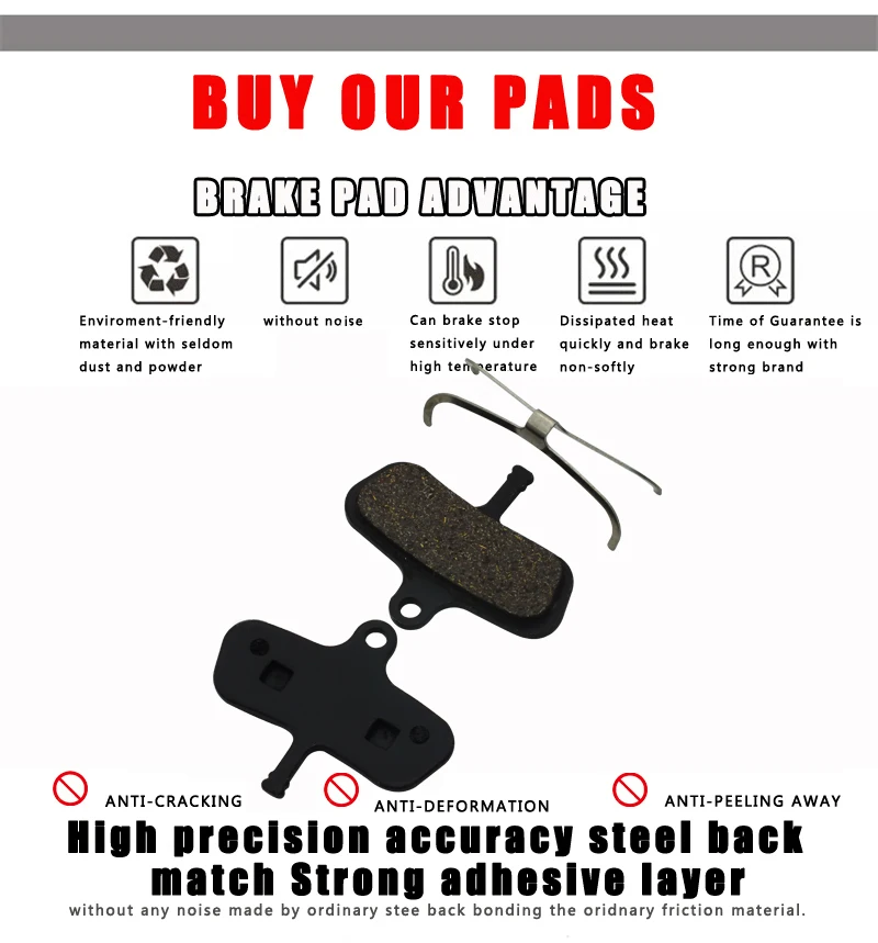 Велосипедные дисковые Тормозные колодки для SRAM полуметаллические с